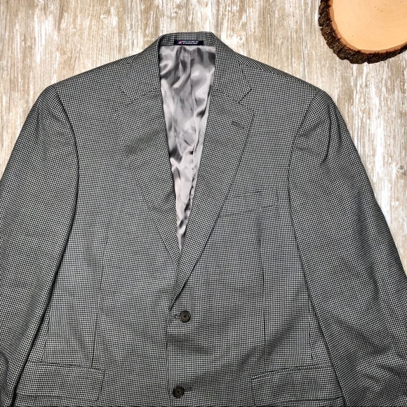 {Hart Schaffner Marx} Houndstooth Wool Blazer - Picture 5 of 12